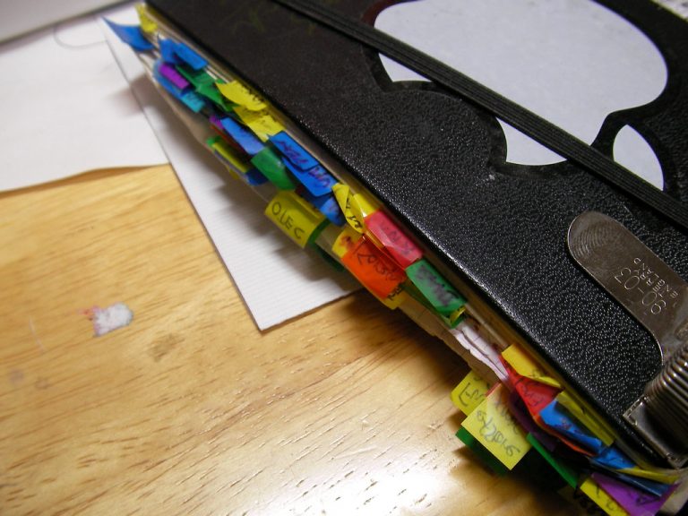 tag cloud on Moleskin Pocket