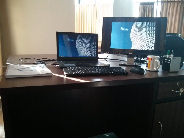 Office Desk Computer PC Laptop Setup